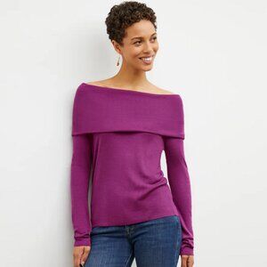 MM Lafleur Dae Top Silk Jersey in Purple Jasper